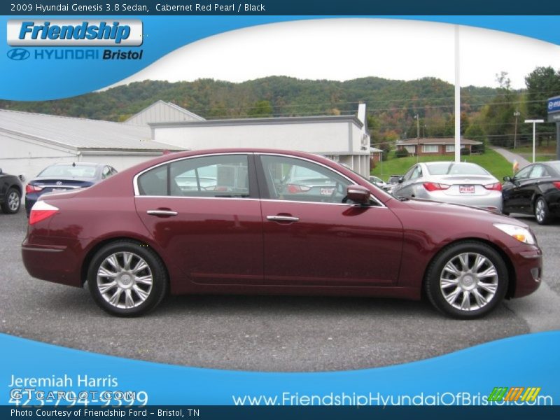 Cabernet Red Pearl / Black 2009 Hyundai Genesis 3.8 Sedan