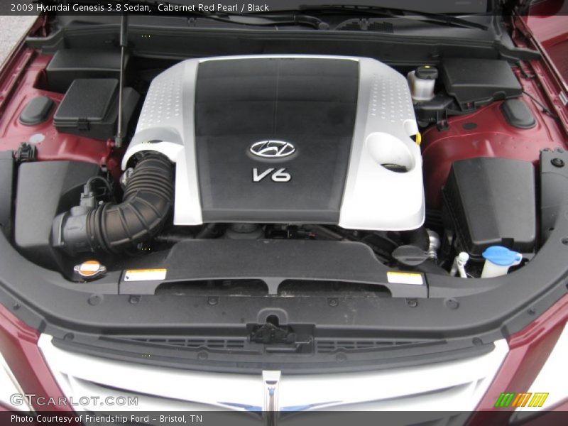 Cabernet Red Pearl / Black 2009 Hyundai Genesis 3.8 Sedan