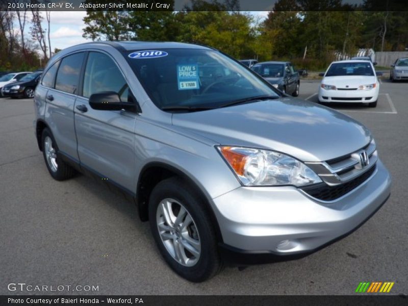 Alabaster Silver Metallic / Gray 2010 Honda CR-V EX