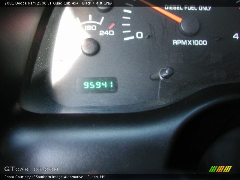 Black / Mist Gray 2001 Dodge Ram 2500 ST Quad Cab 4x4