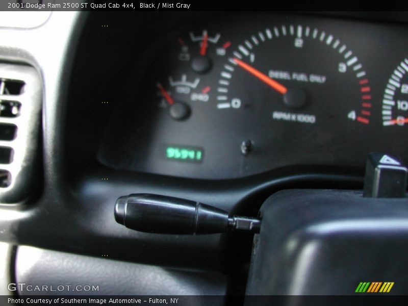 Black / Mist Gray 2001 Dodge Ram 2500 ST Quad Cab 4x4