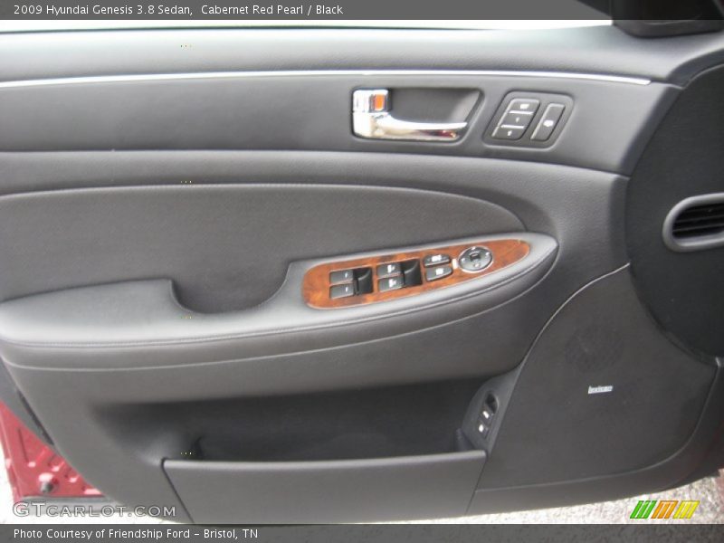 Cabernet Red Pearl / Black 2009 Hyundai Genesis 3.8 Sedan