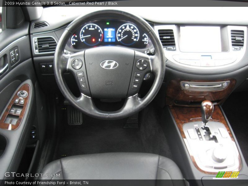 Cabernet Red Pearl / Black 2009 Hyundai Genesis 3.8 Sedan