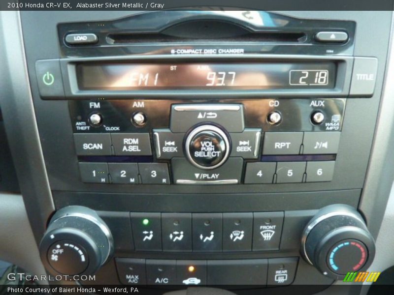 Alabaster Silver Metallic / Gray 2010 Honda CR-V EX