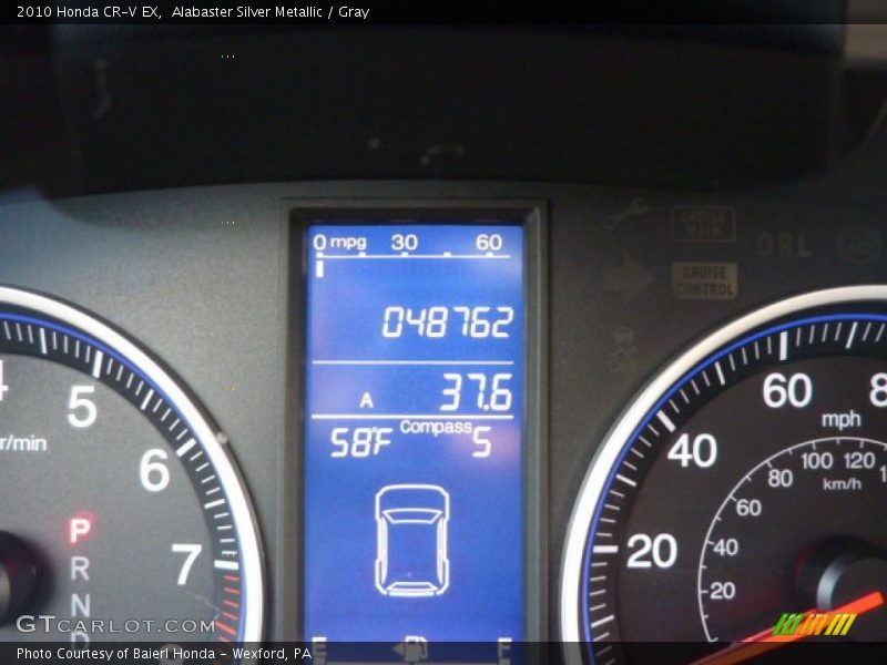 Alabaster Silver Metallic / Gray 2010 Honda CR-V EX