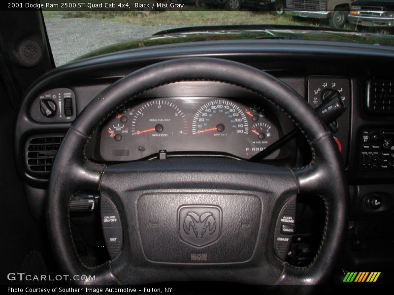 Black / Mist Gray 2001 Dodge Ram 2500 ST Quad Cab 4x4