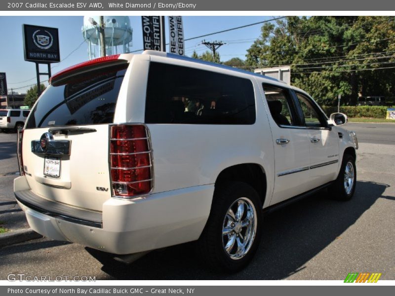 White Diamond / Ebony/Ebony 2007 Cadillac Escalade ESV AWD