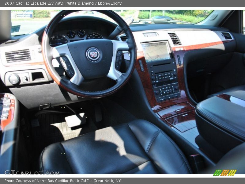 White Diamond / Ebony/Ebony 2007 Cadillac Escalade ESV AWD