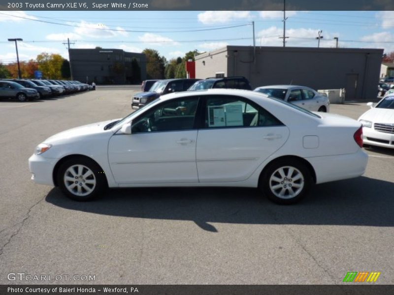 Super White / Stone 2003 Toyota Camry XLE V6