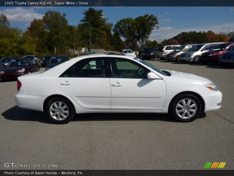 Super White / Stone 2003 Toyota Camry XLE V6