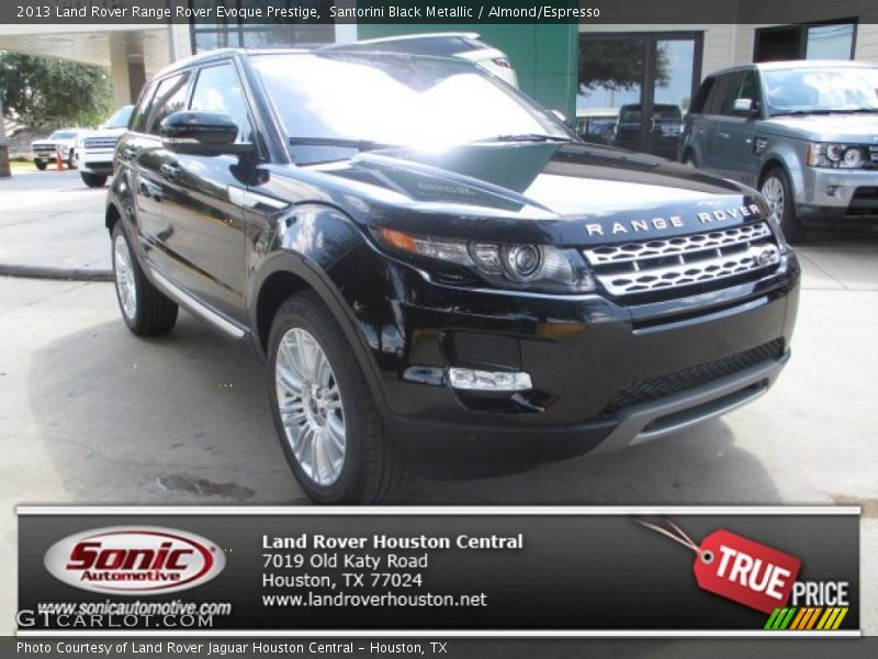 Santorini Black Metallic / Almond/Espresso 2013 Land Rover Range Rover Evoque Prestige