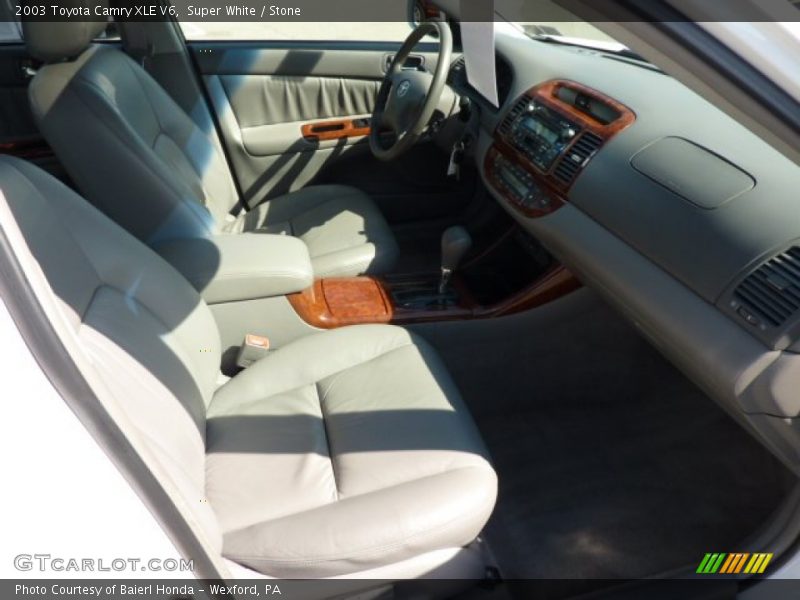 Super White / Stone 2003 Toyota Camry XLE V6