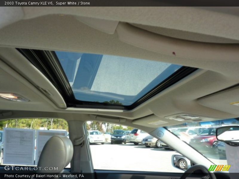 Super White / Stone 2003 Toyota Camry XLE V6