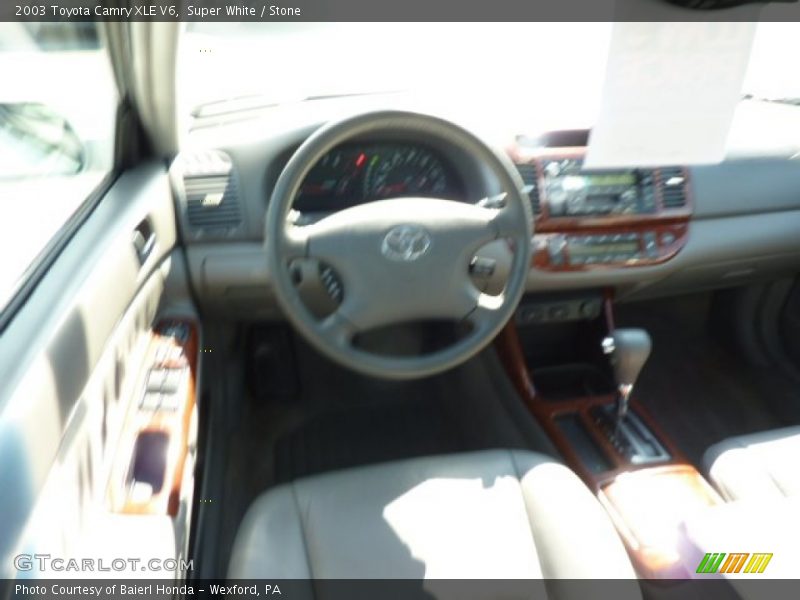 Super White / Stone 2003 Toyota Camry XLE V6