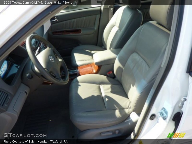Super White / Stone 2003 Toyota Camry XLE V6