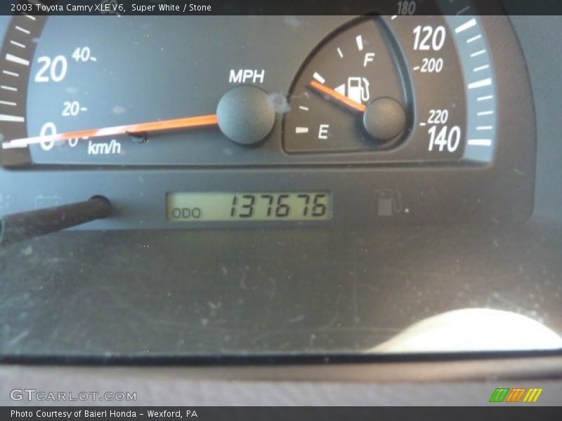 Super White / Stone 2003 Toyota Camry XLE V6