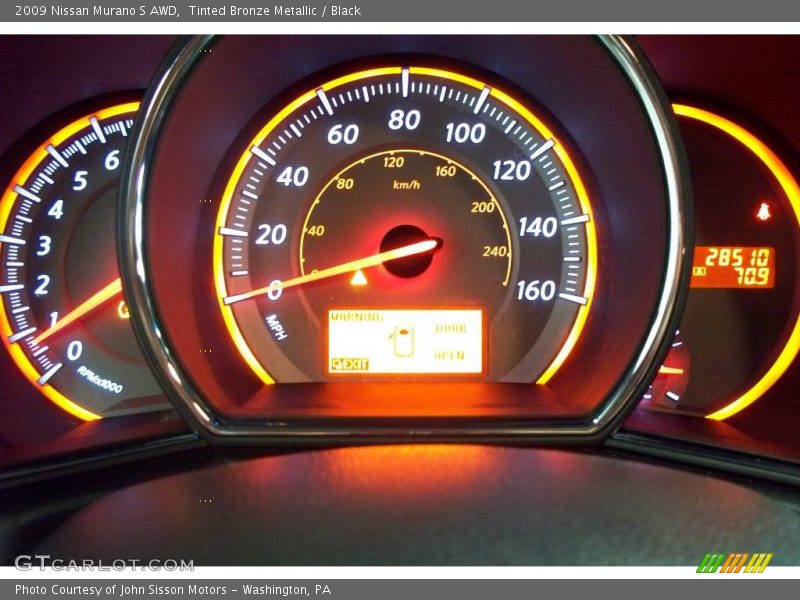 Tinted Bronze Metallic / Black 2009 Nissan Murano S AWD