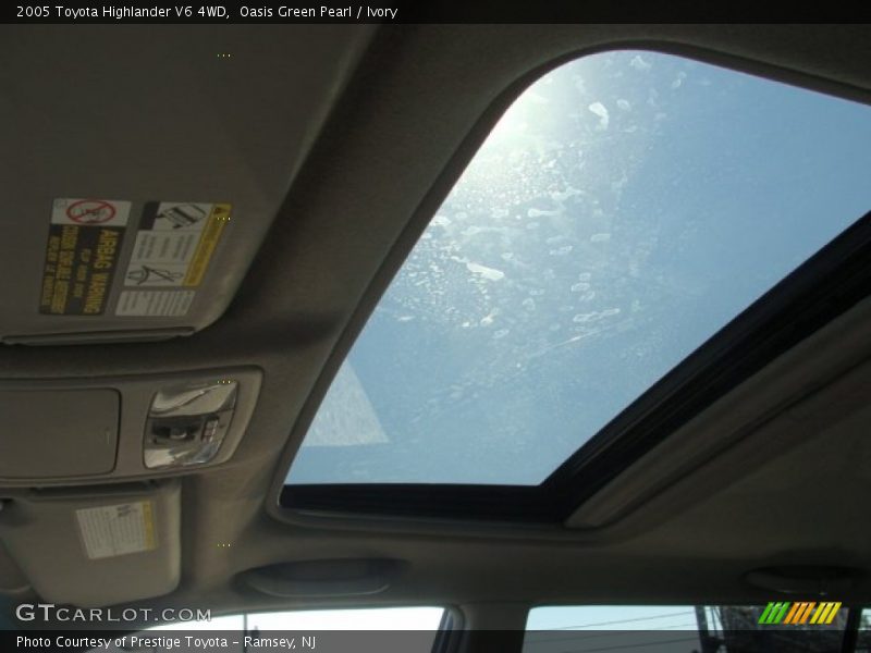 Oasis Green Pearl / Ivory 2005 Toyota Highlander V6 4WD