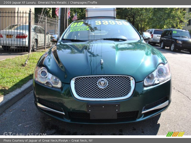 Emerald Fire Metallic / Champagne/Truffle 2009 Jaguar XF Luxury