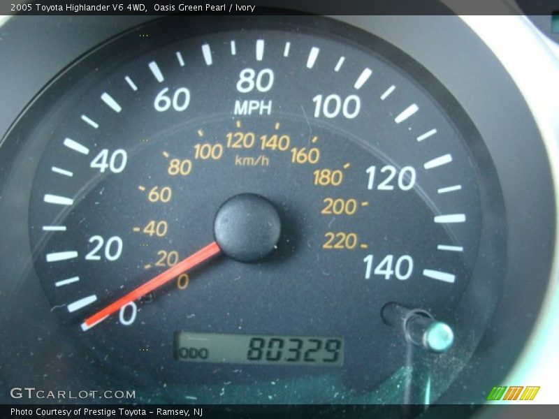 Oasis Green Pearl / Ivory 2005 Toyota Highlander V6 4WD