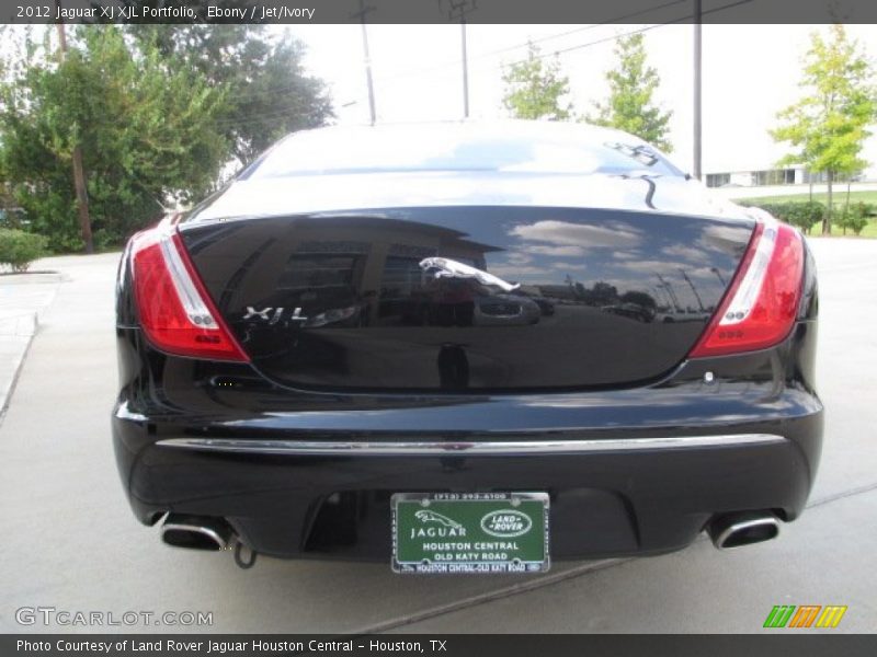 Ebony / Jet/Ivory 2012 Jaguar XJ XJL Portfolio