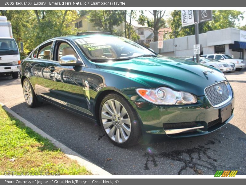 Emerald Fire Metallic / Champagne/Truffle 2009 Jaguar XF Luxury