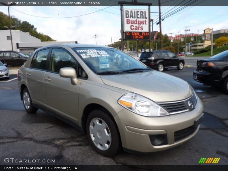 Sonoran Sand / Charcoal 2009 Nissan Versa 1.8 S Sedan