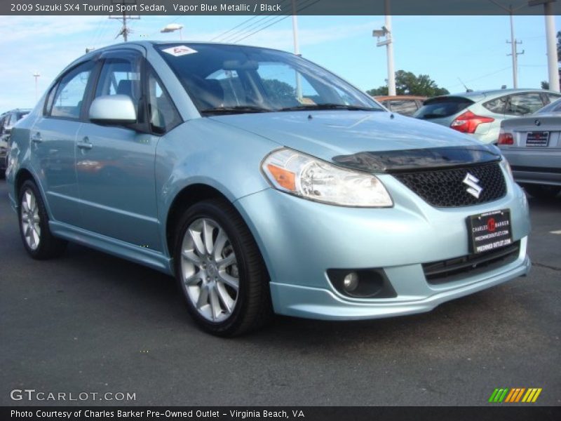 Vapor Blue Metallic / Black 2009 Suzuki SX4 Touring Sport Sedan