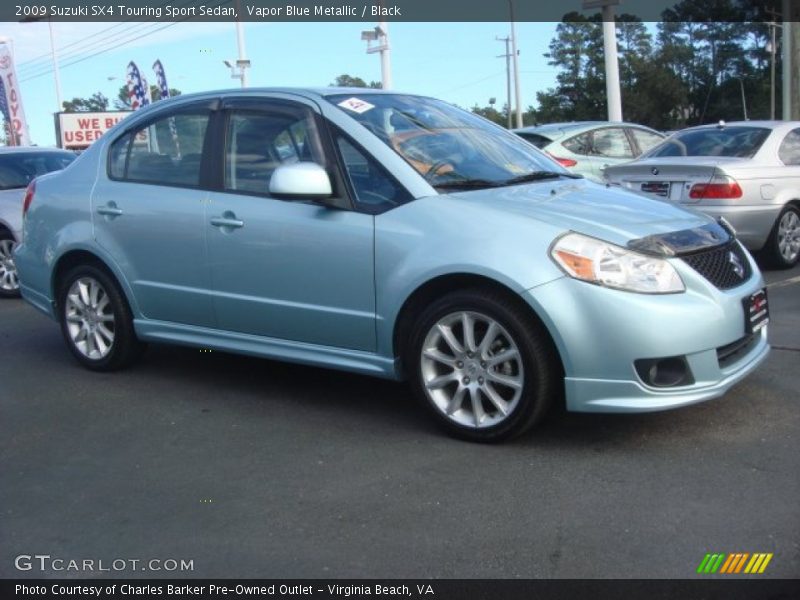 Vapor Blue Metallic / Black 2009 Suzuki SX4 Touring Sport Sedan