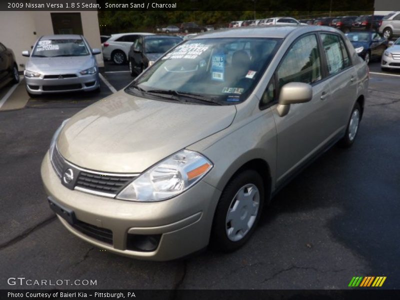 Sonoran Sand / Charcoal 2009 Nissan Versa 1.8 S Sedan