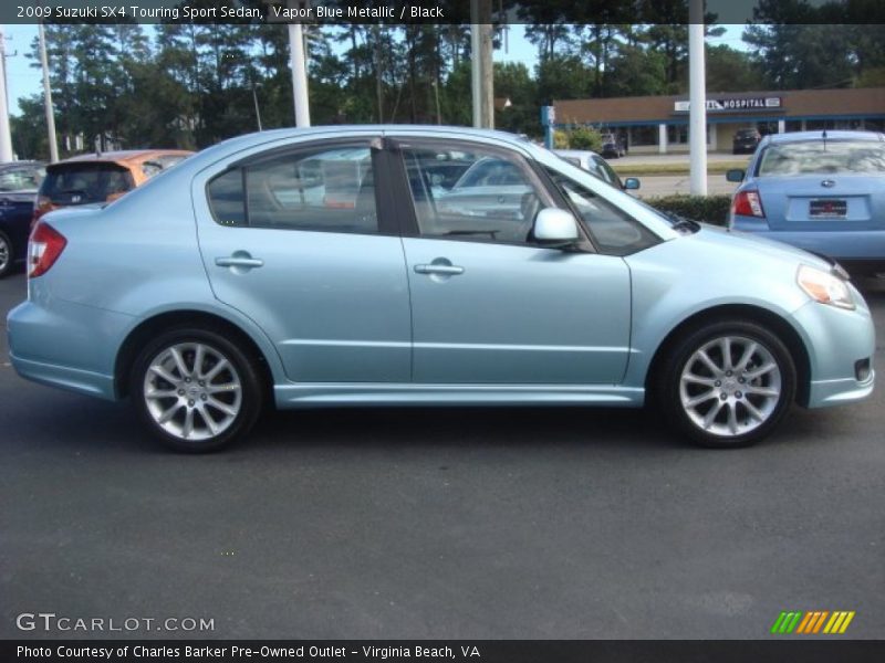 Vapor Blue Metallic / Black 2009 Suzuki SX4 Touring Sport Sedan
