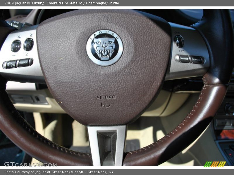 Emerald Fire Metallic / Champagne/Truffle 2009 Jaguar XF Luxury