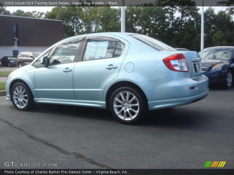Vapor Blue Metallic / Black 2009 Suzuki SX4 Touring Sport Sedan