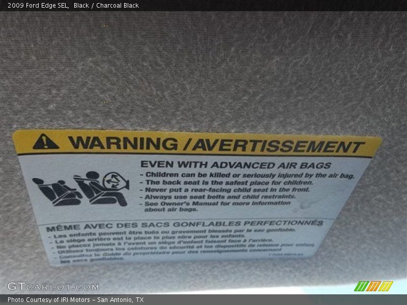 Black / Charcoal Black 2009 Ford Edge SEL