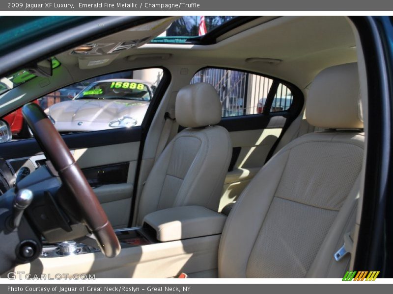 Emerald Fire Metallic / Champagne/Truffle 2009 Jaguar XF Luxury