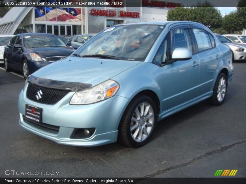 Vapor Blue Metallic / Black 2009 Suzuki SX4 Touring Sport Sedan