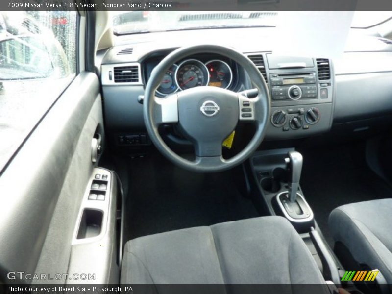 Sonoran Sand / Charcoal 2009 Nissan Versa 1.8 S Sedan