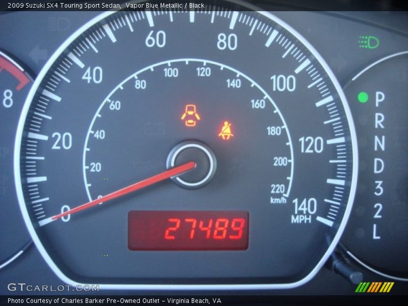 Vapor Blue Metallic / Black 2009 Suzuki SX4 Touring Sport Sedan