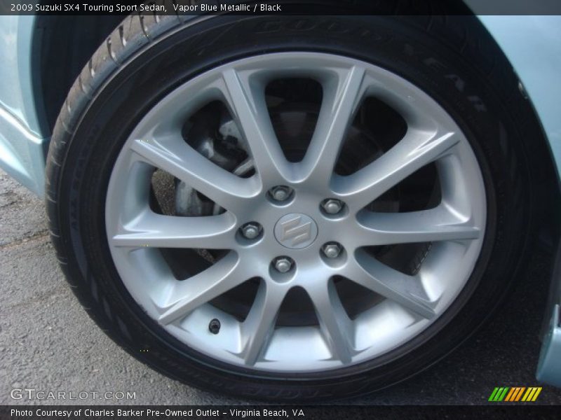 Vapor Blue Metallic / Black 2009 Suzuki SX4 Touring Sport Sedan