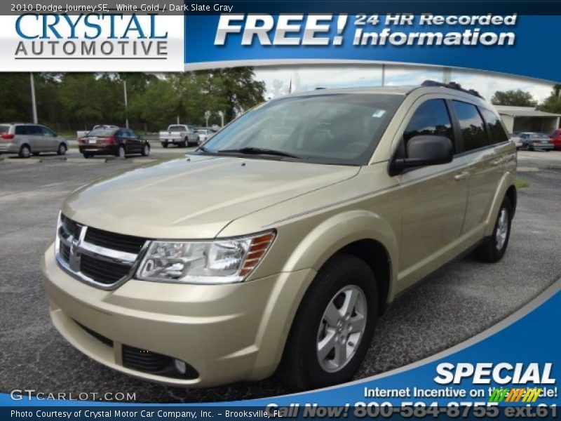 White Gold / Dark Slate Gray 2010 Dodge Journey SE