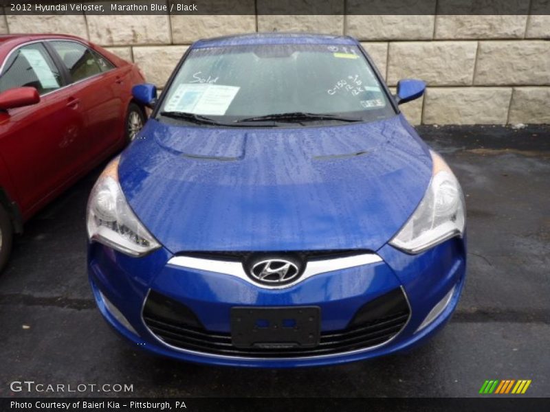 Marathon Blue / Black 2012 Hyundai Veloster