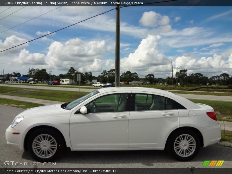 Stone White / Medium Pebble Beige/Cream 2009 Chrysler Sebring Touring Sedan