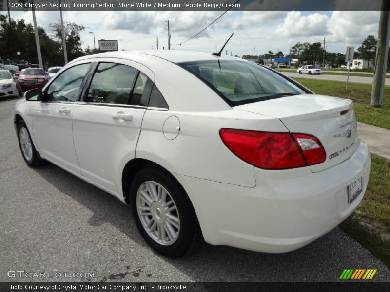Stone White / Medium Pebble Beige/Cream 2009 Chrysler Sebring Touring Sedan