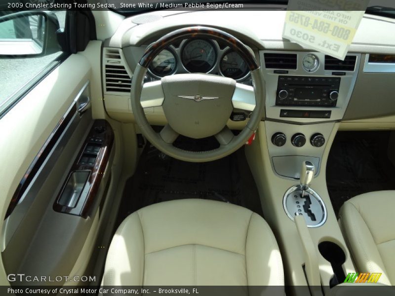 Stone White / Medium Pebble Beige/Cream 2009 Chrysler Sebring Touring Sedan