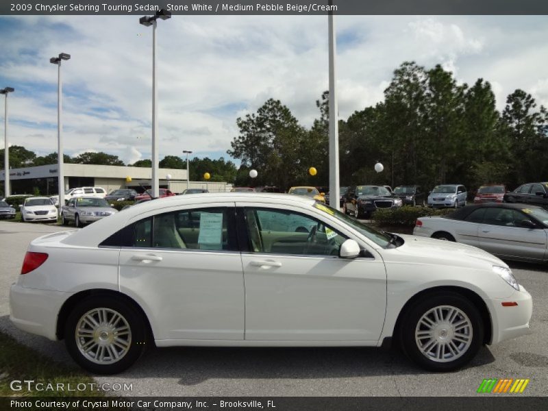 Stone White / Medium Pebble Beige/Cream 2009 Chrysler Sebring Touring Sedan