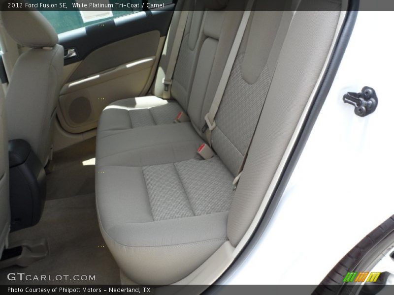 White Platinum Tri-Coat / Camel 2012 Ford Fusion SE