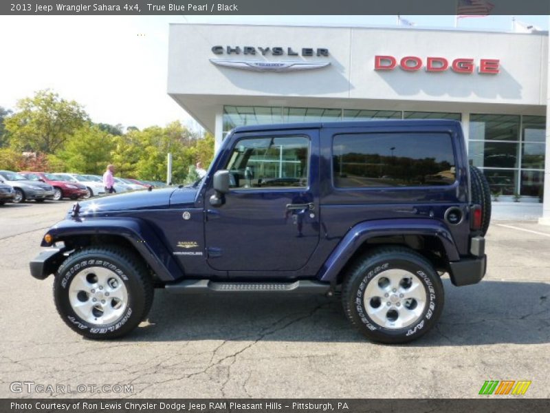 True Blue Pearl / Black 2013 Jeep Wrangler Sahara 4x4