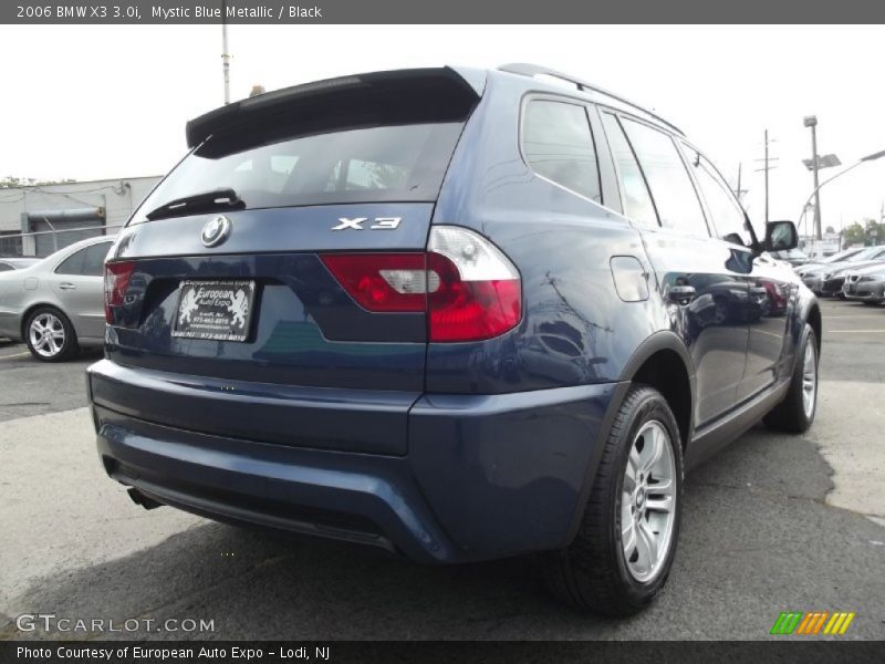 Mystic Blue Metallic / Black 2006 BMW X3 3.0i