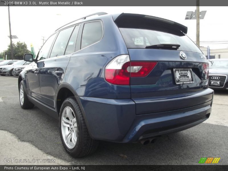 Mystic Blue Metallic / Black 2006 BMW X3 3.0i