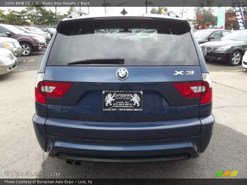 Mystic Blue Metallic / Black 2006 BMW X3 3.0i